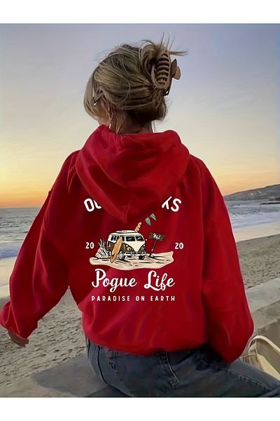 uyguntarz Unisex Outer Banks Printed Oversize Sweatshirt