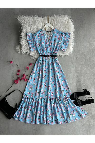 modabetce Kruvaze Collar Women's Dress Hazel