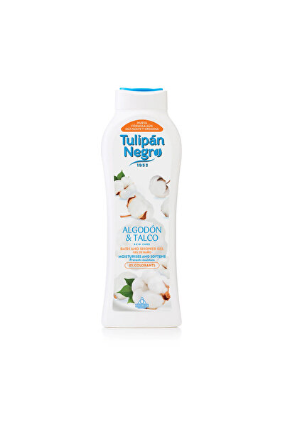 Tulipan Negro Gel de duș Tulipan Black Bumbac și Talc, 650 ml