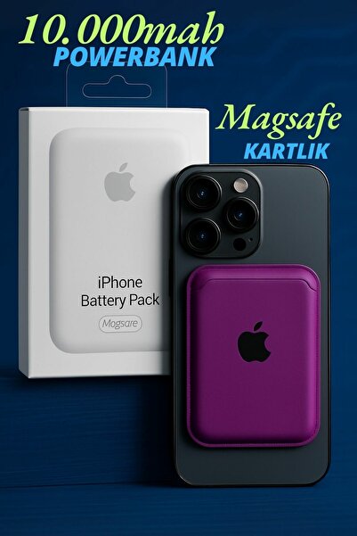 L'eDoren Iphone 10000 Mah Magsafe Powerbank + 20w Hızlı Şarj Set Ios 7/8/x/11...