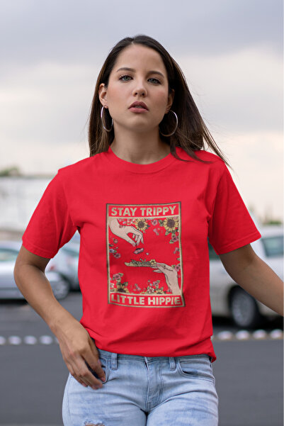 Butik Stay Trippy Printed / Γυναικείο πολύχρωμο T-Shirt 100% Βαμβάκι Κανονική...