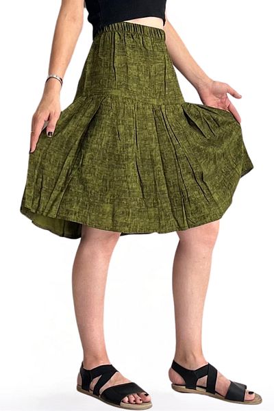 BNZ TEKSTİL Viscose Fabric Midi Length Women's Shorts Skirt