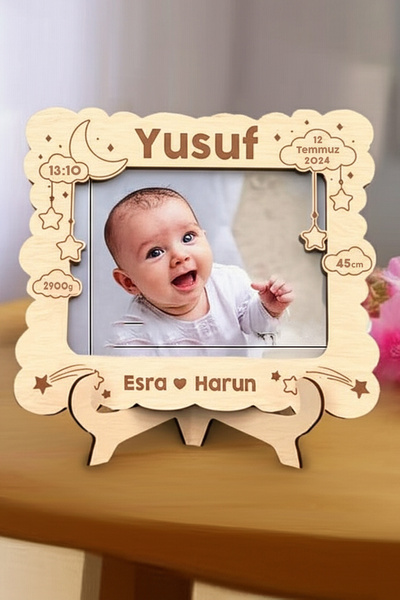 home trend değer verdiklerinize Yenidoğan Bebek Çerçeve, Doğum Bilgileri Çerçevesi