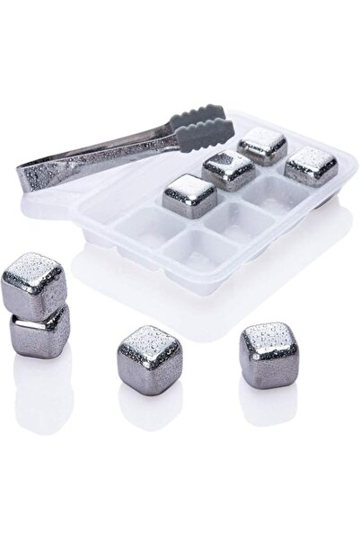 Generic Yunfeng Stainless Steel Ice Stone Cube 8pcs Reusable Whisky Chilling ...