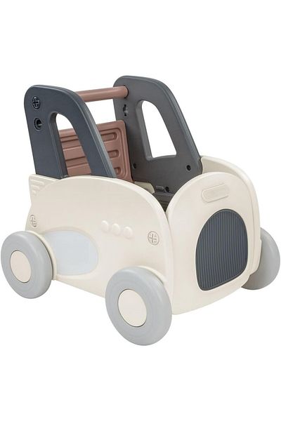 Kardett Antemergator, premergator 4 in 1, forma masinuta pentru Copii, Carucior jucarii, Reglabil, Alb