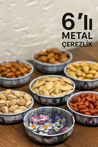 Genel Markalar Paslanmaz Metal 6’lı Çerezlik Seti – Modern Atıştırmalık Sunumu