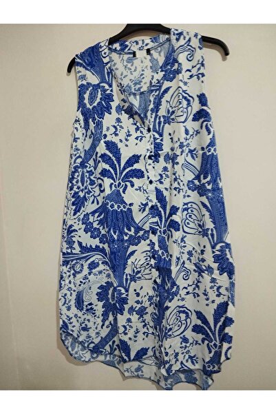 anne moda ankara 100% Cotton, Sleeveless, Full Button Stylish Dress