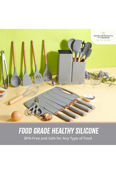 Generic 19 pcs Kitchen Utensils Set: Professional & Stylish Chef Tools