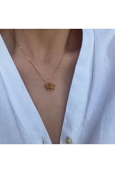 Venus Design Çelik Flower Kolye
