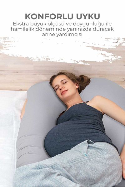 RUYALAR BEBEK Pregnant and Breastfeeding Pillow with 5 Different Zone Supports