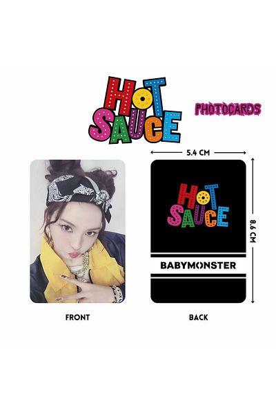 Kpop Dünyasi Σετ φωτοκάρτες BABYMONSTER Chiquita '' Hot Sauce ''