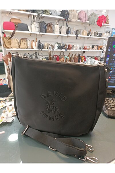 David Jones Omuz-Çapraz Saten Çanta Siyah