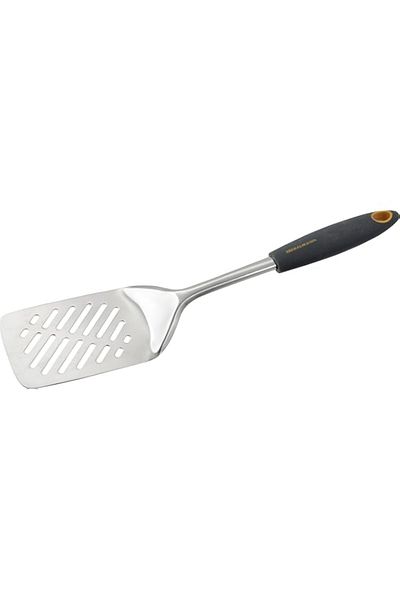 Generic مقلب فاكلمان ناعم ذو فتحات، 33 سم، رمادي/برتقالي/فضي، من الفولاذ المقاوم للصدأ، 33 × 7.5 × 2.4 سم