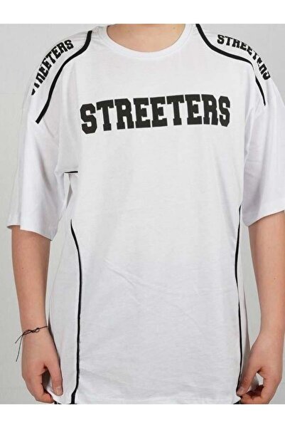 Zekids Tricou oversize din bumbac scris pentru copii Streeters