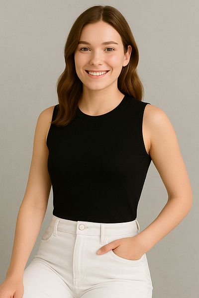 bendengiy Women's Crew Neck Zero Sleeve Body