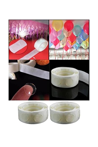 MACK PLUS 100'lü Çift Taraflı Şeffaf Balon Bandı – Profesyonel Balon Süslemel...