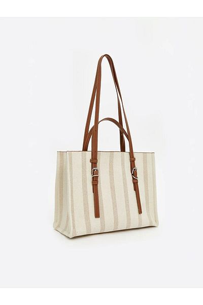 LC Waikiki Ecru Women's Shoulder Bag with Removable Strap