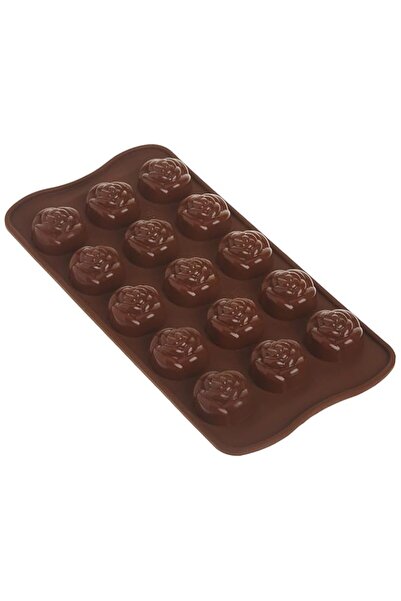 Generic قالب وردة الشوكولاتة السيليكوني من سيليكومارت، بني، 8-1/2 × 4-1/2، SCG13