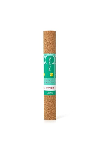 Generic Con-Tact Brand Roll, Cork, 18" X 4' Self-Adhesive Shelf Liner, Brown