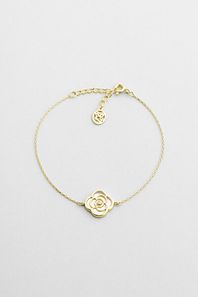 So CHIC... Rosalinda 18 Ayar Sarı Altın Kaplama 19 Cm Gümüş Bileklik