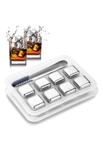Generic Koochuwah Reusable Stainless Steel Ice Cubes, Metal Whiskey Stones, C...