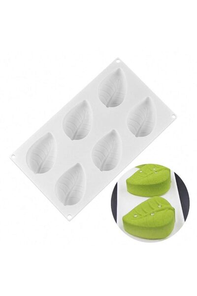 Generic MoldFun 6 Cavity Large Leaf Baking Pan Silicone Molds for Chocolate C...