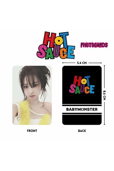 Kpop Dünyasi Babymonster Ahyeon'' Hot Sauce'' Photocards Set