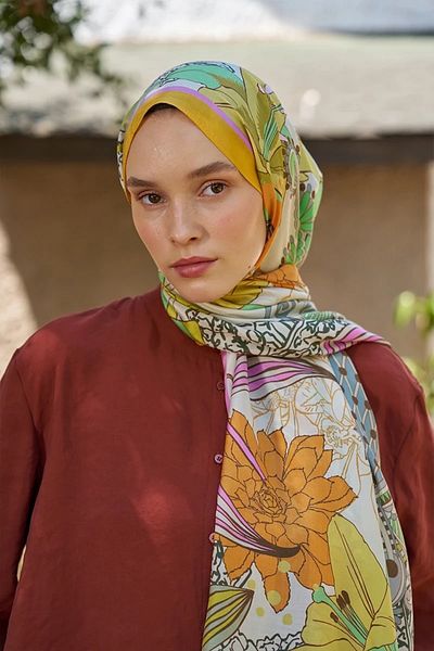 ED Scarf Orange Ed Scarf Inspired Fierra Pattern Shawl