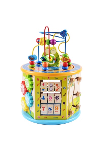 Toy Centru educațional Montessori din lemn, 8 în 1 Broască