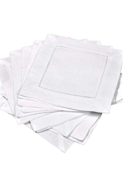 Generic Bumblebee Linens 12 White Hemstitch Cocktail Napkins 6" X 6"- Small C...