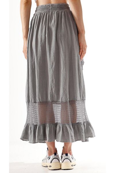 shE tekstil Mesh Linen Skirt