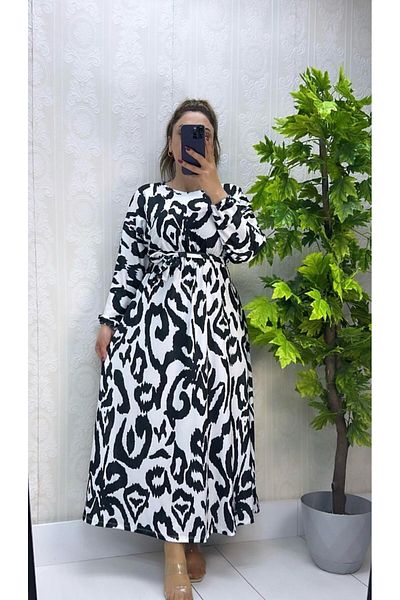 modasindoma Women's Brush Paint Pattern Dress