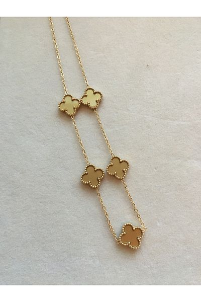 GUNESTAKI Gold Oil Green Steel Necklace