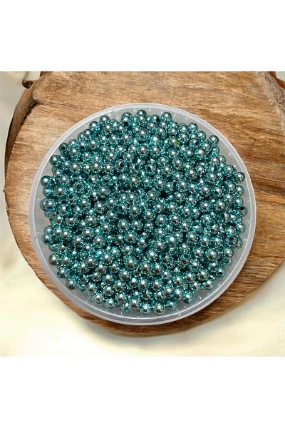 312 KONSEPT 200 Pieces 8 mm Metallic Green Colored Pearls