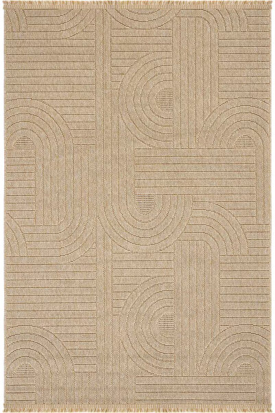 SEYRAN Halı Loopy 623 Bej Bukle Jüt Karel Halı