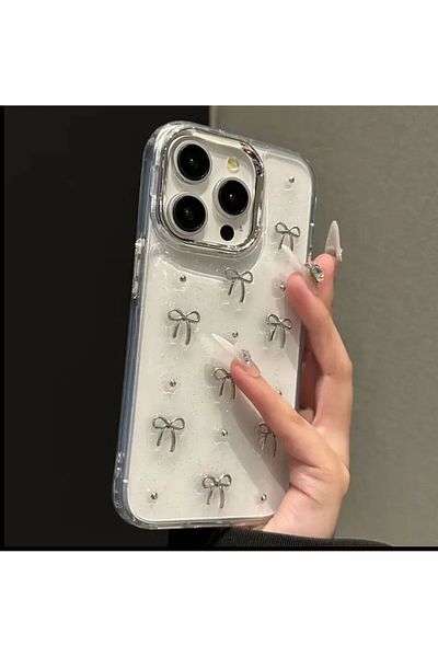 CASABLANCA iPhone 13 Pro Compatible Bow Figure Phone Case Cover