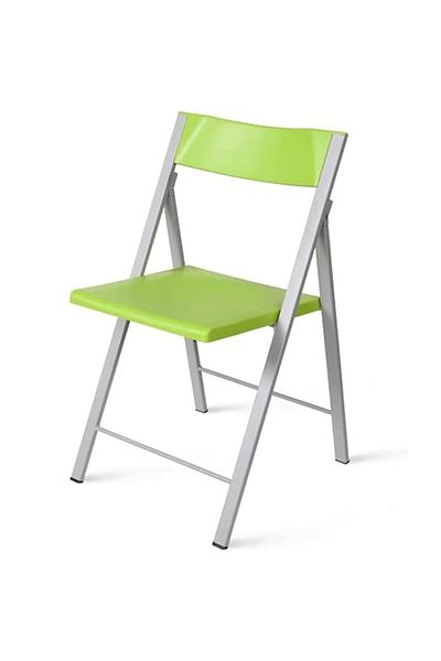 Kardett Light green folding chair, solid metal 5kg - kitchen, terrace, office or picnic chair