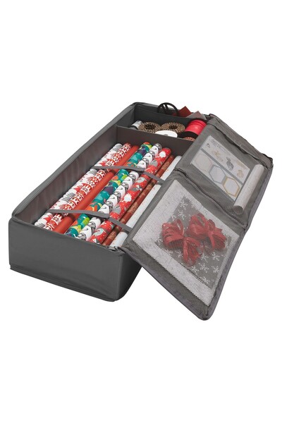 IKEA Qui̇ck Zippered Compartment Storage Box 90X30X15 cm Organizing Box Polye...