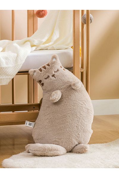LC Waikiki Quality Parts from Celebi Store |   Beige Cat Figured Plush Baby Throw Pillow 67 cm