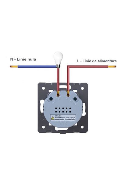 Proxxon Welaik double touch switch, glass panel, Gold
