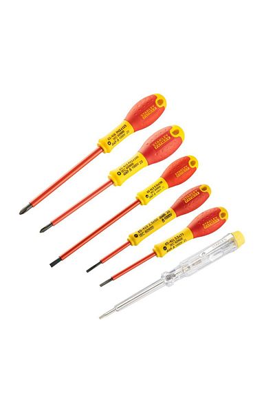 Stanley 0-65-441, Set 6 surubelnite VDE, tip PH, drepte si tester de tensiune