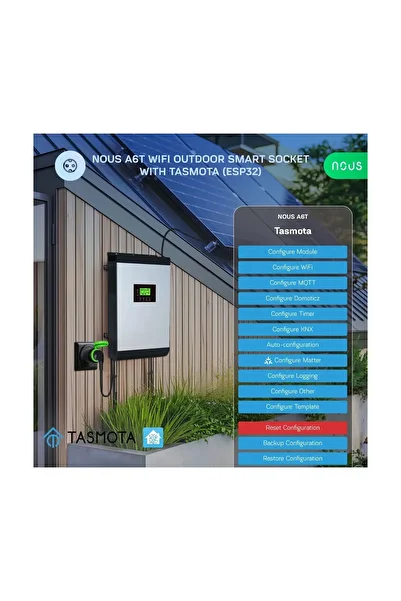 Nous Set of 2 Smart WiFi outdoor sockets A6T, IP44, 16A - Tasmota