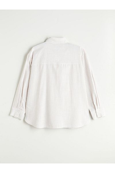 LC Waikiki New Season Striped Oversize Women's Shirt - S5Md97Z8