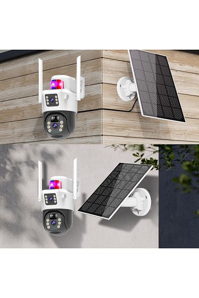 OEM Dual Wifi Surveillance Camera, 4MP, Advanced Solar Charging Technology