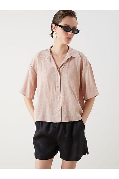LC Waikiki Quality Parts from Celebi Store |   Pink Textured Women's Shirt