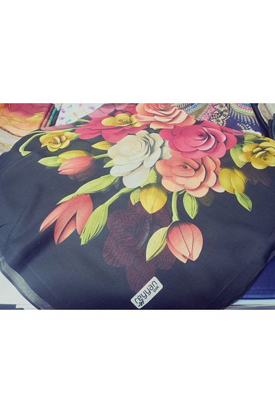 REYHAN Cenk Ve Rayhan 100% Cotton Patterned, Printed Seamless Writing, Cheesecloth Yemeni, Scarf, Scarf 100X100 cm