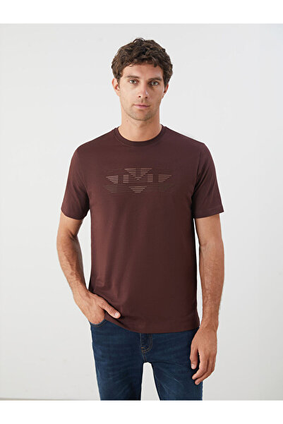 LC Waikiki RMZ GİYİM FARKIYA تي شيرت رجالي من القطن الممشط مطبوع عليه ياقة روبا