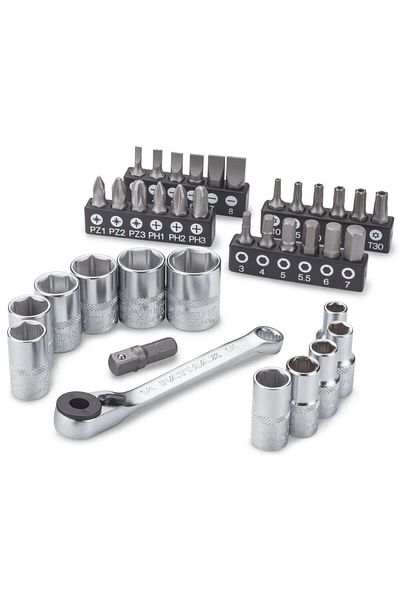 Stanley FMMT19101-0, 37-piece Fatmax set, 1/4 socket wrenches and bits, 60-tooth ratchet, com