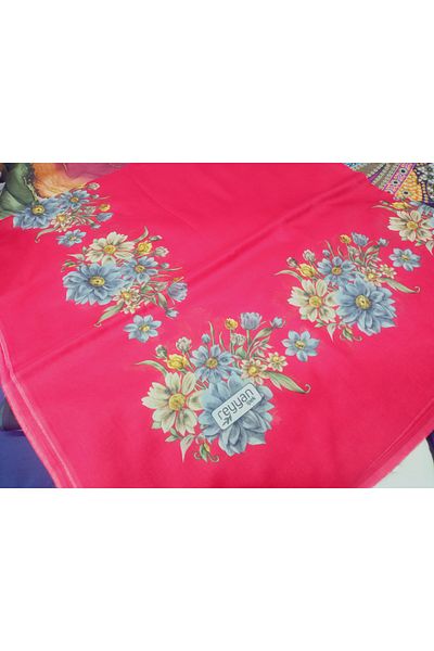 REYHAN Cenk Ve Rayhan 100% Cotton Patterned, Printed Seamless Writing, Cheesecloth Yemeni, Scarf, Scarf 100X100 cm