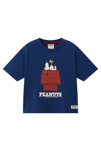 Giordano Junior Cotton Blend Peanuts Print T-Shirt